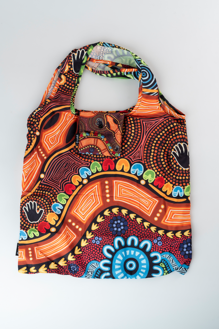 Gadi NAIDOC 2026 rPET Reusable Fold-Up Shopping Bag