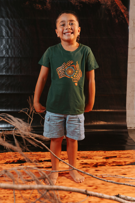 (Bulk) Australia NAIDOC Week 2026 Forest Green Cotton Premium Kids T-Shirt