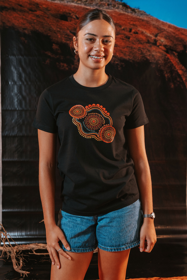 Standing Strong NAIDOC Week 2026 Black Cotton Crew Neck Kids T-Shirt