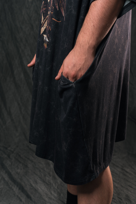 65,000 Years Strong Acid Wash Bamboo Oversized Sleep Tee