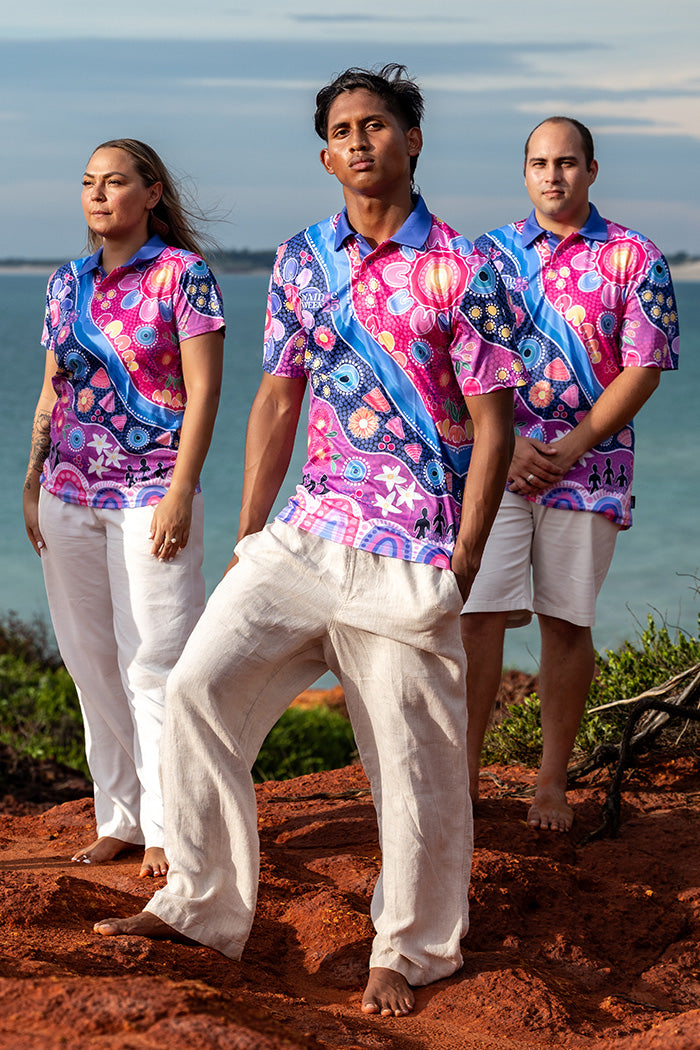 Thriving Together NAIDOC 2025 Women's Fitted Polo Shirt