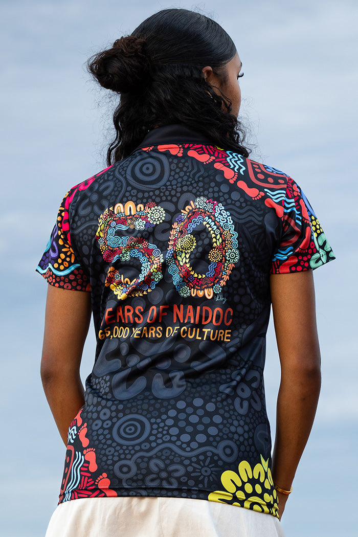 50 Years Of NAIDOC 2025 Women's Fitted Polo Shirt
