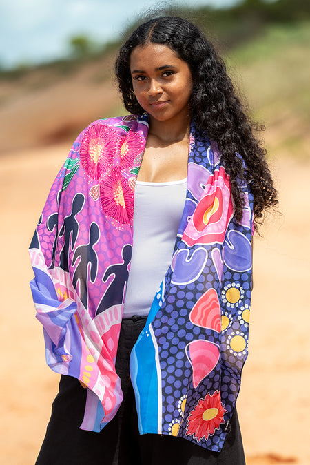 Thriving Together Rectangle Chiffon Scarf