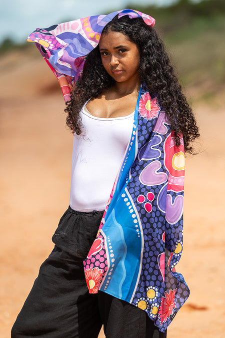 Thriving Together Rectangle Chiffon Scarf