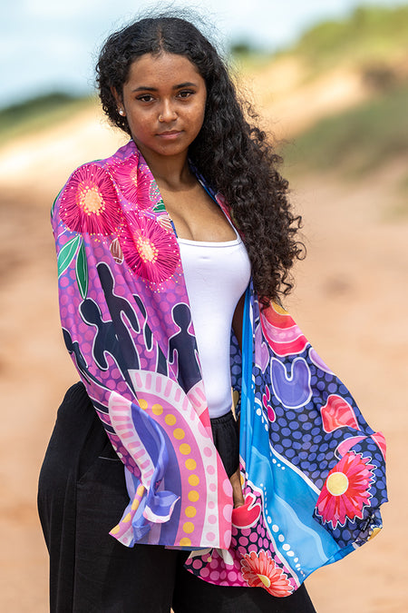 Thriving Together Rectangle Chiffon Scarf