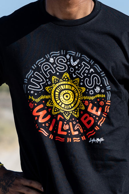 Was, Is, Will Be Black Cotton Crew Neck Unisex T-Shirt