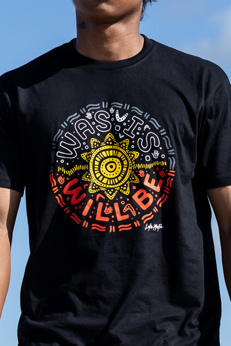 Was, Is, Will Be Black Cotton Crew Neck Unisex T-Shirt