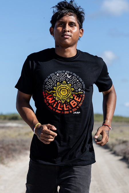 Was, Is, Will Be Black Cotton Crew Neck Unisex T-Shirt