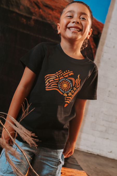 (Bulk) Australia NAIDOC Week 2026 Black Cotton Premium Kids T-Shirt