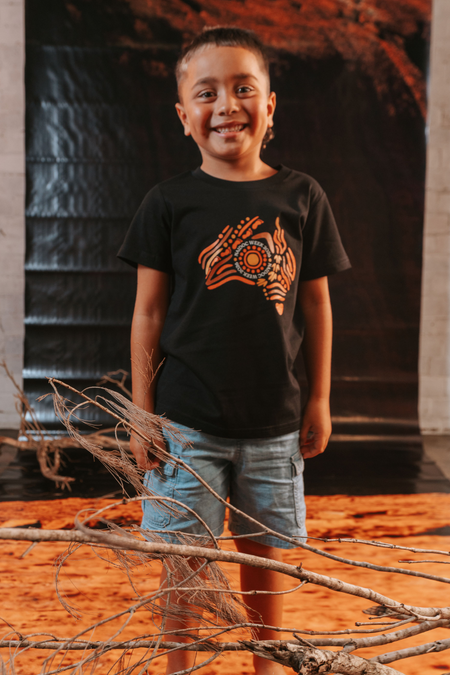 (Bulk) Australia NAIDOC Week 2026 Black Cotton Premium Kids T-Shirt