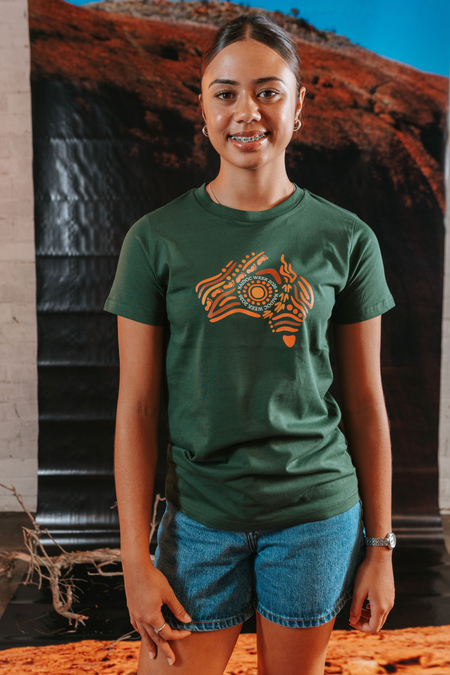Australia NAIDOC Week 2026 Forest Green Cotton Premium Kids T-Shirt
