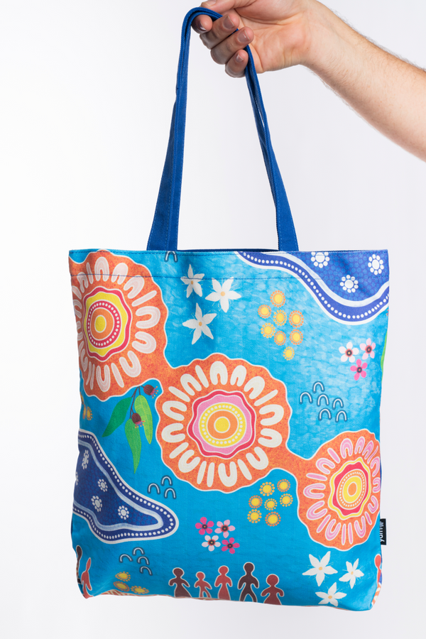 Built on Strong Shoulders NAIDOC 2026 Premium Canvas Full Print Tote Bag