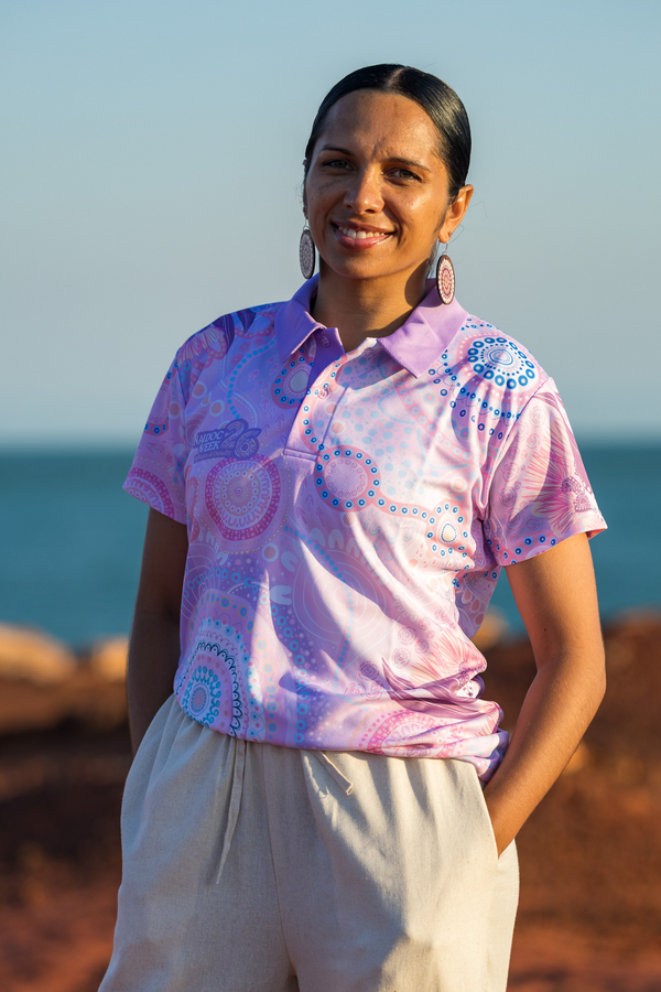 Paths That Brought Us Here NAIDOC 2026 Women's Fitted Polo Shirt