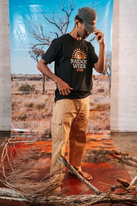 Core NAIDOC Week 2026 Black Cotton Crew Neck Unisex T-Shirt