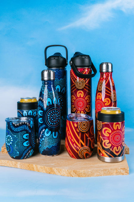 Maroon Warrior Insulated Stainless Steel Personalised Drink Bottle