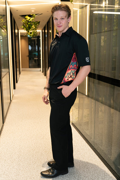 Wurung (Branches) Black Bamboo (Simpson) Unisex Polo Shirt