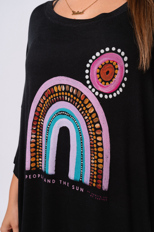 People And The Sun Bamboo Oversized Sleep Tee