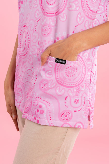 Sacred Women's Way Women’s Three Pocket Scrub Top