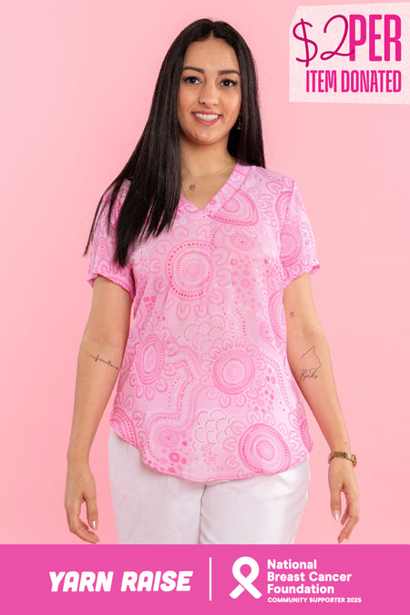 Sacred Women's Way V Neck Women's Short Sleeve Blouse