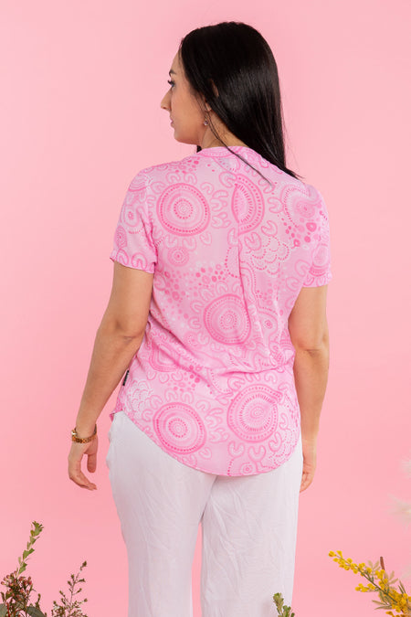 Sacred Women's Way V Neck Women's Short Sleeve Blouse