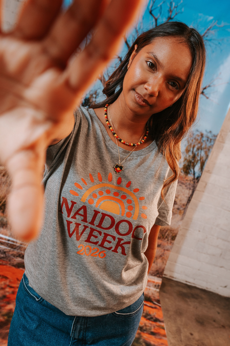 Core NAIDOC Week 2026 Grey Marle Cotton Everyday Women's T-Shirt