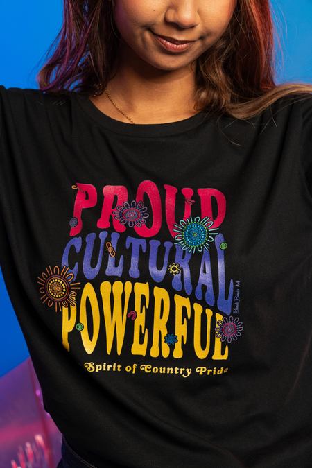 Proud, Cultural & Powerful Black Cotton Everyday Women's T-Shirt