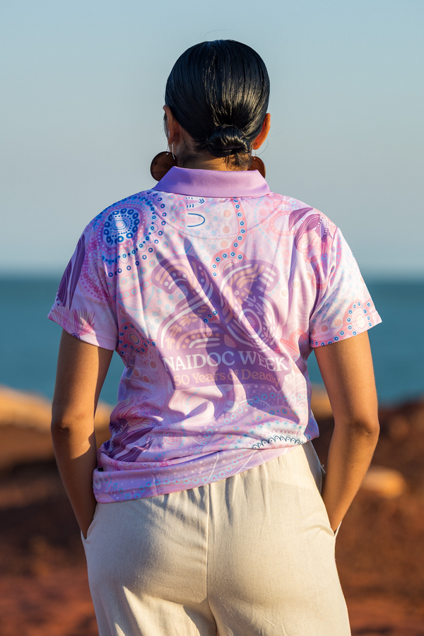 Paths That Brought Us Here NAIDOC 2026 Women's Fitted Polo Shirt