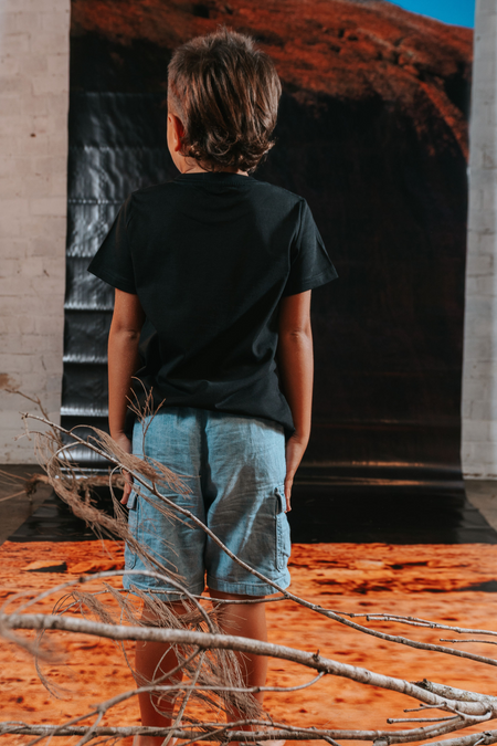 (Bulk) Circle NAIDOC 2026 Black Cotton Premium Kids T-Shirt