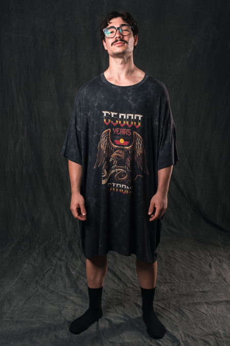 65,000 Years Strong Acid Wash Bamboo Oversized Sleep Tee