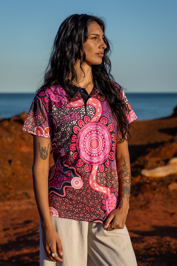 (Bulk) Celebration Through Generations NAIDOC 2026 Women's Fitted Polo Shirt