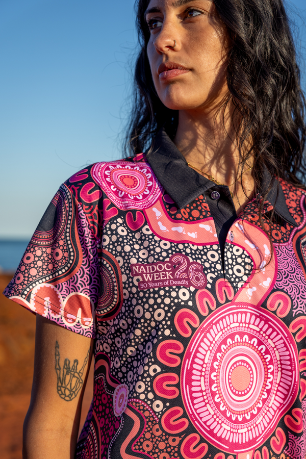 (Bulk) Celebration Through Generations NAIDOC 2026 Women's Fitted Polo Shirt