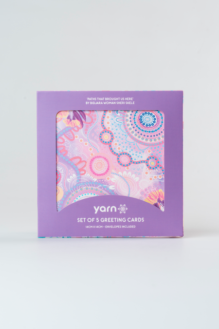 Paths That Brought Us Here NAIDOC 2026 14cm x 14cm Greeting Cards (5 Pack)