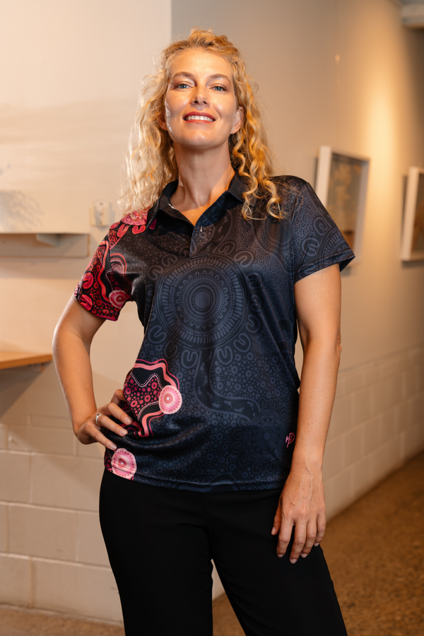 Celebration Through Generations Essence NAIDOC 2026 Women's Fitted Polo Shirt