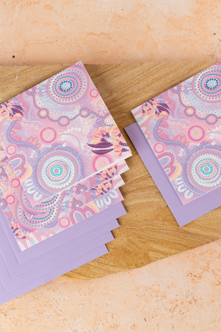 Paths That Brought Us Here NAIDOC 2026 14cm x 14cm Greeting Cards (5 Pack)