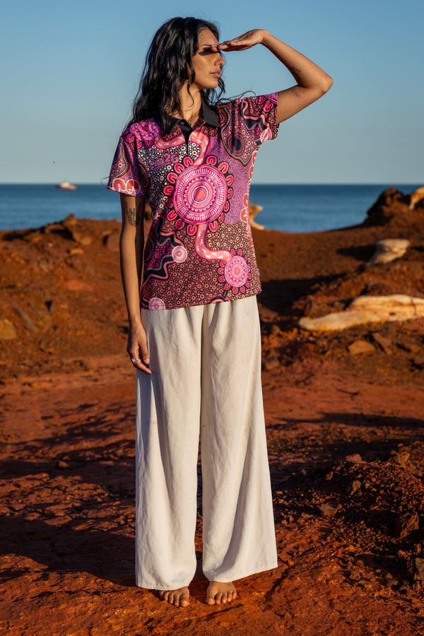 Celebration Through Generations NAIDOC 2026 Women's Fitted Polo Shirt