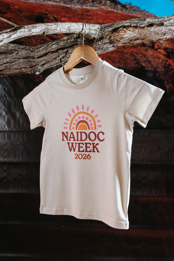 (Bulk) Core NAIDOC Week 2026 Bone Cotton Premium Kids T-Shirt