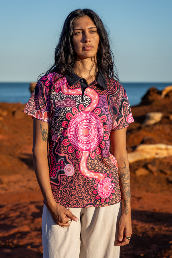 Celebration Through Generations NAIDOC 2026 Women's Fitted Polo Shirt