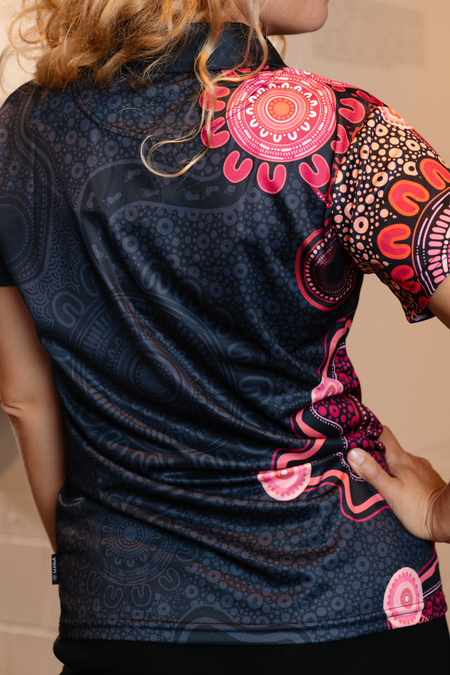 Celebration Through Generations Essence NAIDOC 2026 Women's Fitted Polo Shirt