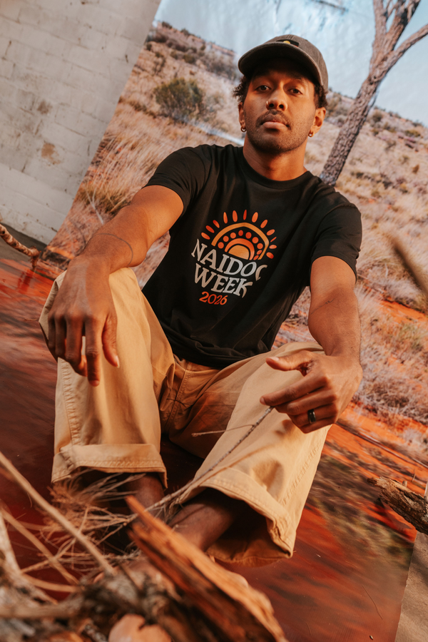 (Bulk) Core NAIDOC Week 2026 Black Cotton Everyday Unisex T-Shirt