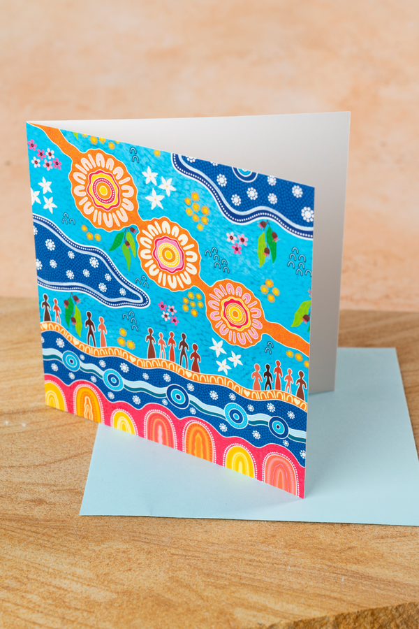 Built on Strong Shoulders NAIDOC 2026 14cm x 14cm Greeting Cards (5 Pack)