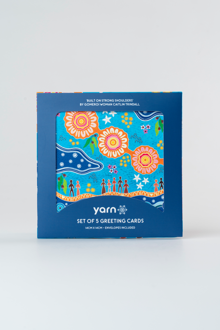 Built on Strong Shoulders NAIDOC 2026 14cm x 14cm Greeting Cards (5 Pack)