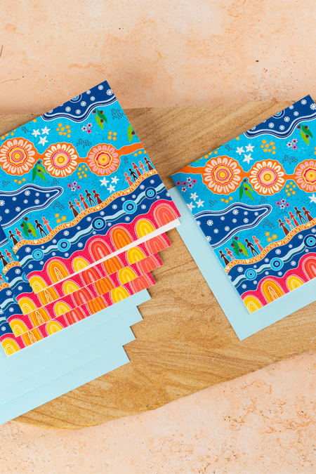 Built on Strong Shoulders NAIDOC 2026 14cm x 14cm Greeting Cards (5 Pack)