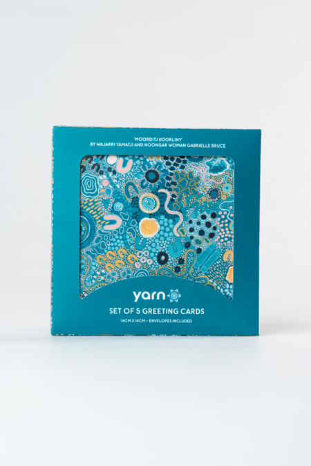 Moorditj Koorliny (Strong Journey) NAIDOC 2026 14cm x 14cm Greeting Cards (5 Pack)