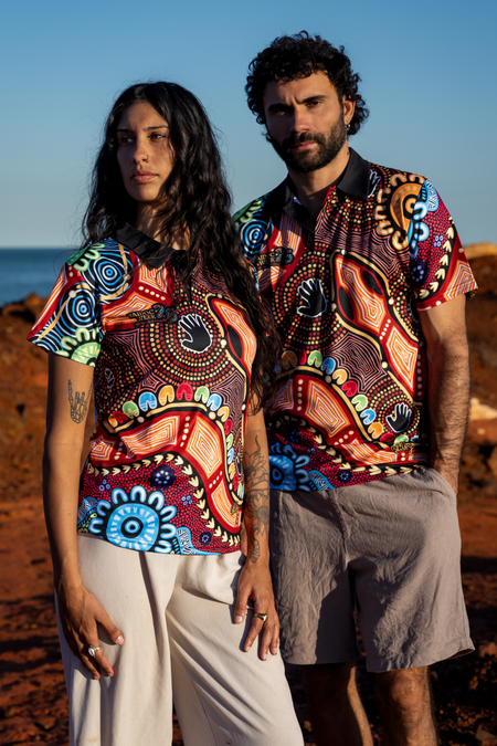 Gadi NAIDOC 2026 Women's Fitted Polo Shirt