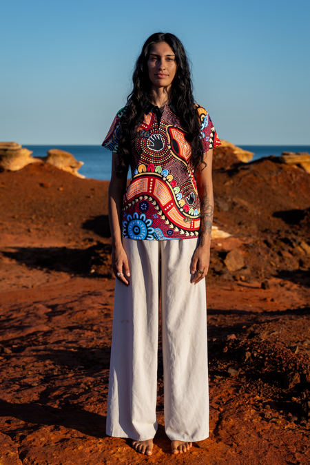 Gadi NAIDOC 2026 Women's Fitted Polo Shirt