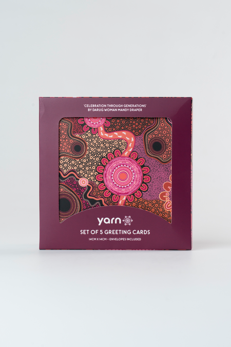 Celebration Through Generations NAIDOC 2026 14cm x 14cm Greeting Cards (5 Pack)