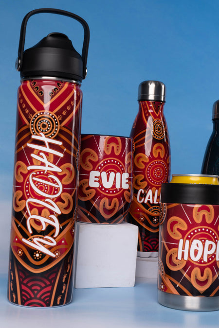Maroon Warrior Insulated Stainless Steel Personalised Drink Bottle