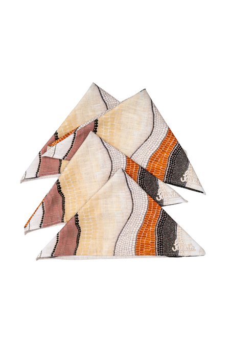 Nyarnakawum (Rivers) Linen Blend Napkin (4 Pack)