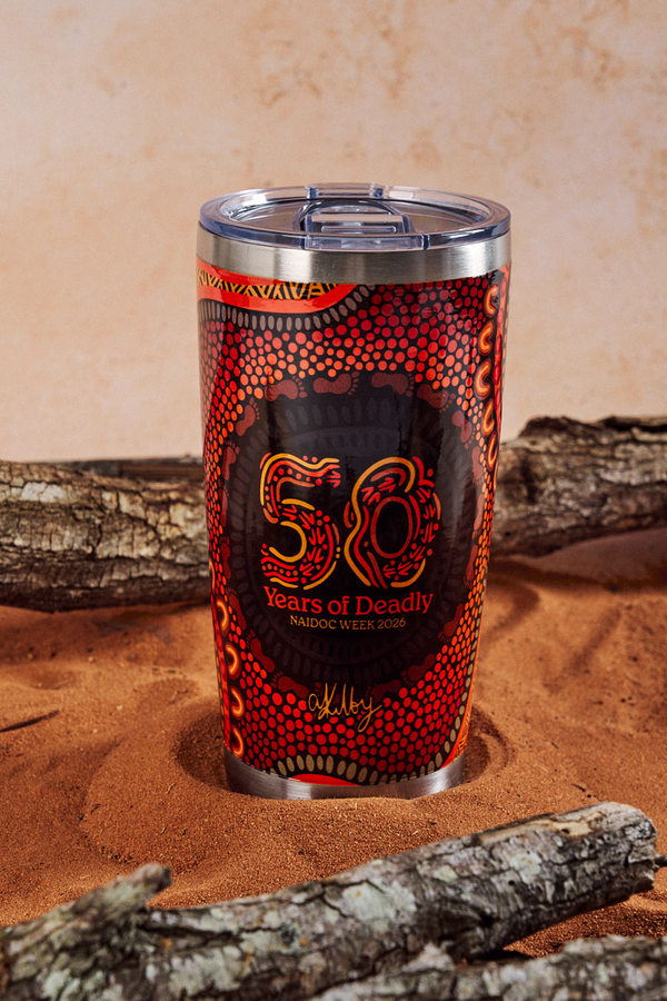 50 Years of Deadly NAIDOC 2026 590ml Vacuum Insulated Double Walled Stainless Steel Tumbler