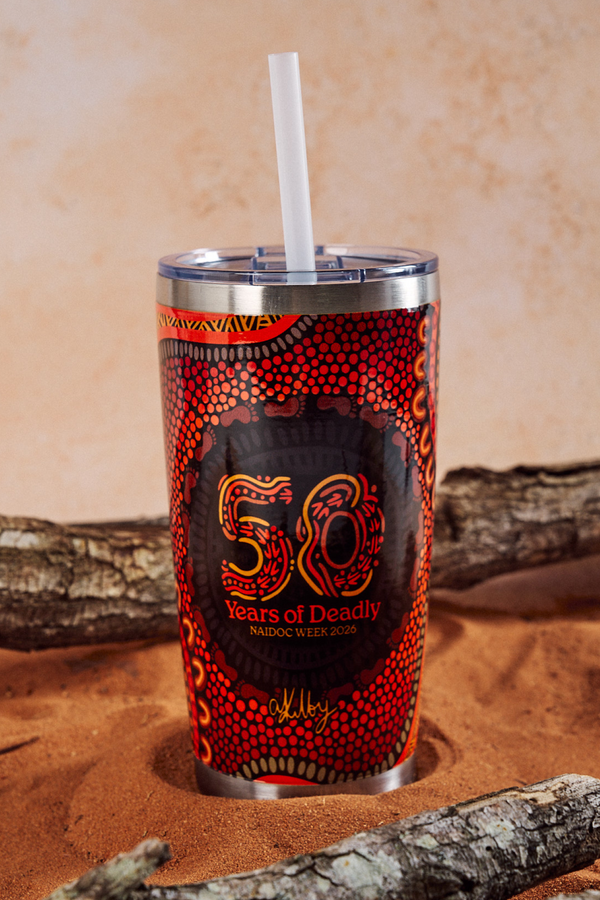 50 Years of Deadly NAIDOC 2026 590ml Vacuum Insulated Double Walled Stainless Steel Tumbler